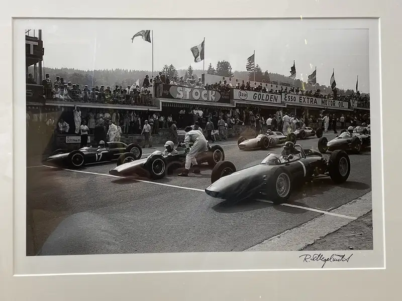 Graham Hill at the Belgium Grand Prix 1962, by Rainer Schege-For Sale