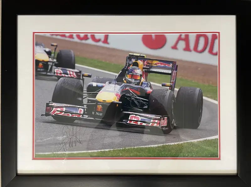 Sebastian Vettel-Signed Red Bull Framed Photo Presentation-For Sale