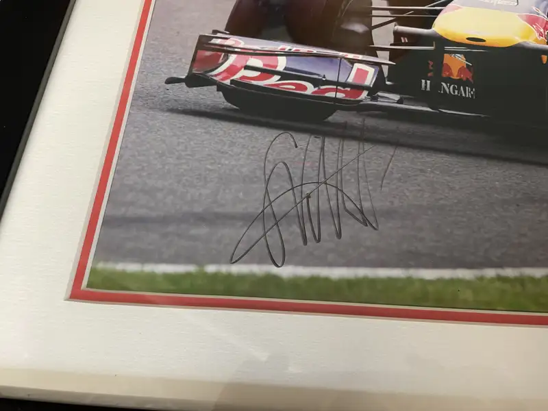 Sebastian Vettel-Signed Red Bull Framed Photo Presentation-For Sale