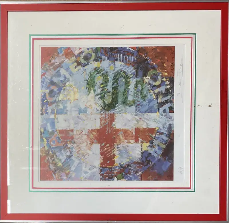 Alfa Romeo and Ferrari Framed Artwork Prints by Dexter Brown-For Sale