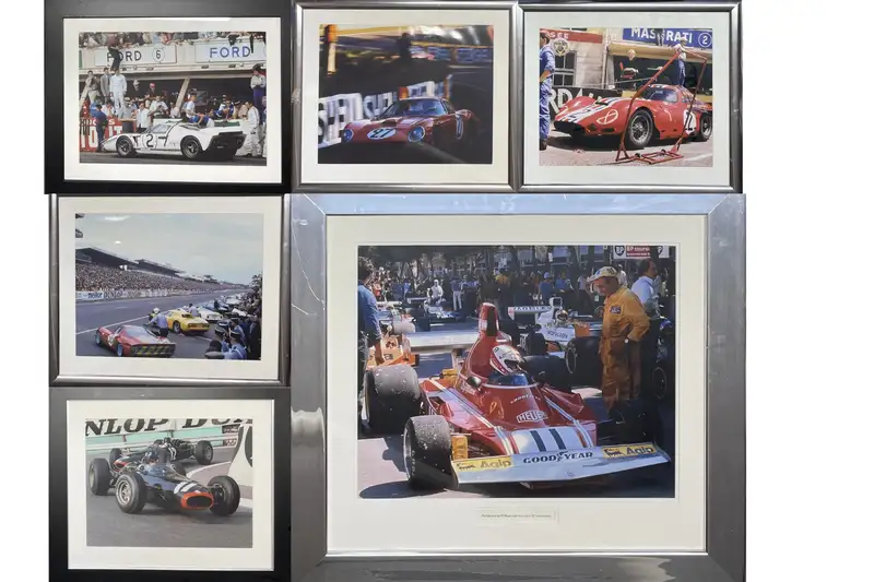 Six Large Motor Racing Photographs from the 1960s and 1970s-For Sale