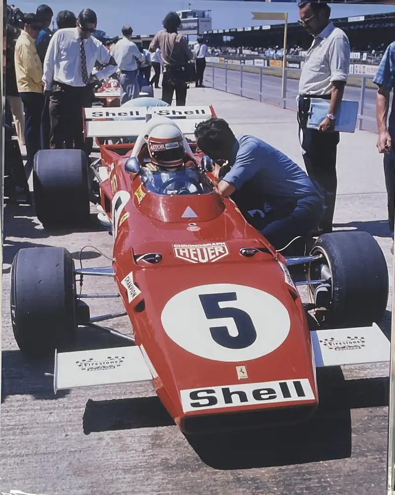 Five Large Original Ferrari Race Car Photographic Images fro-For Sale