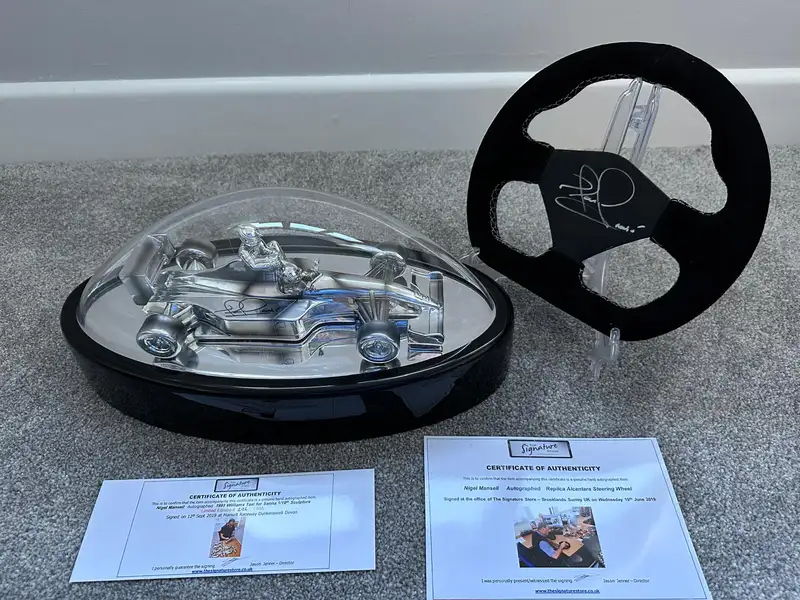 Taxi for Senna Model and Replica Alcantara Race Steering Whe-For Sale