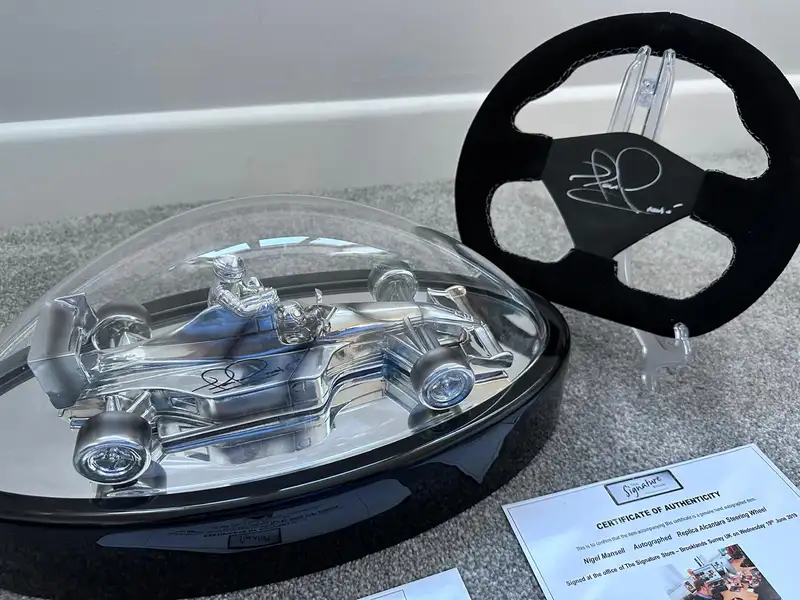 Taxi for Senna Model and Replica Alcantara Race Steering Whe-For Sale