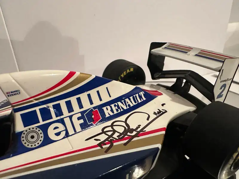 Nigel Mansell-Signed 1994 Williams Model in Display Globe-For Sale