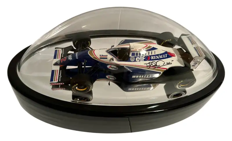 Nigel Mansell-Signed 1994 Williams Model in Display Globe-For Sale