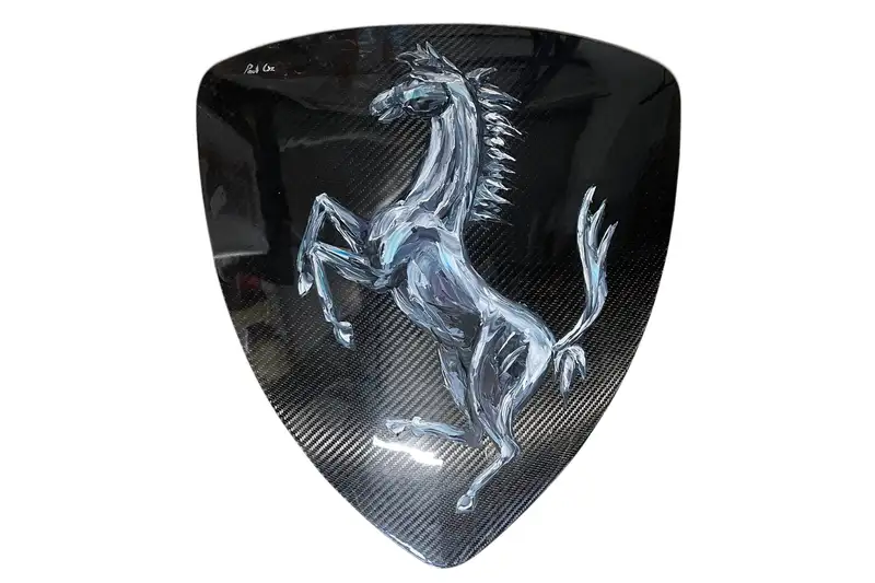 Ferrari Carbon Sheild Artwork by Paul Oz-For Sale