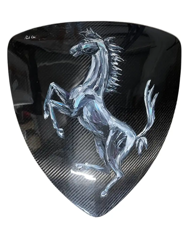 Ferrari Carbon Sheild Artwork by Paul Oz-For Sale