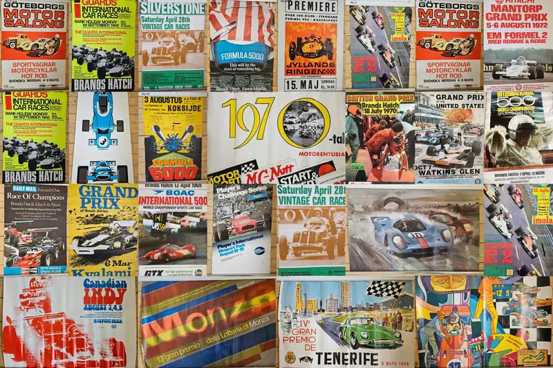 A Fascinating Selection of Motor Racing Posters From The 196-For Sale