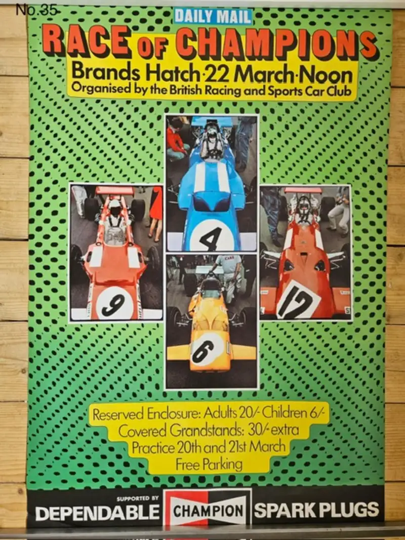 A Fascinating Selection of Motor Racing Posters From The 196-For Sale