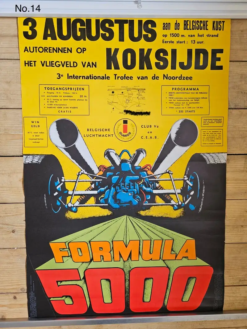 A Fascinating Selection of Motor Racing Posters From The 196-For Sale
