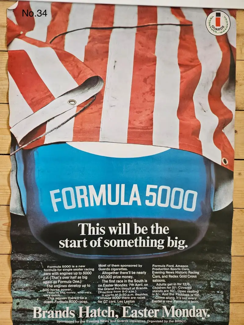 A Fascinating Selection of Motor Racing Posters From The 196-For Sale