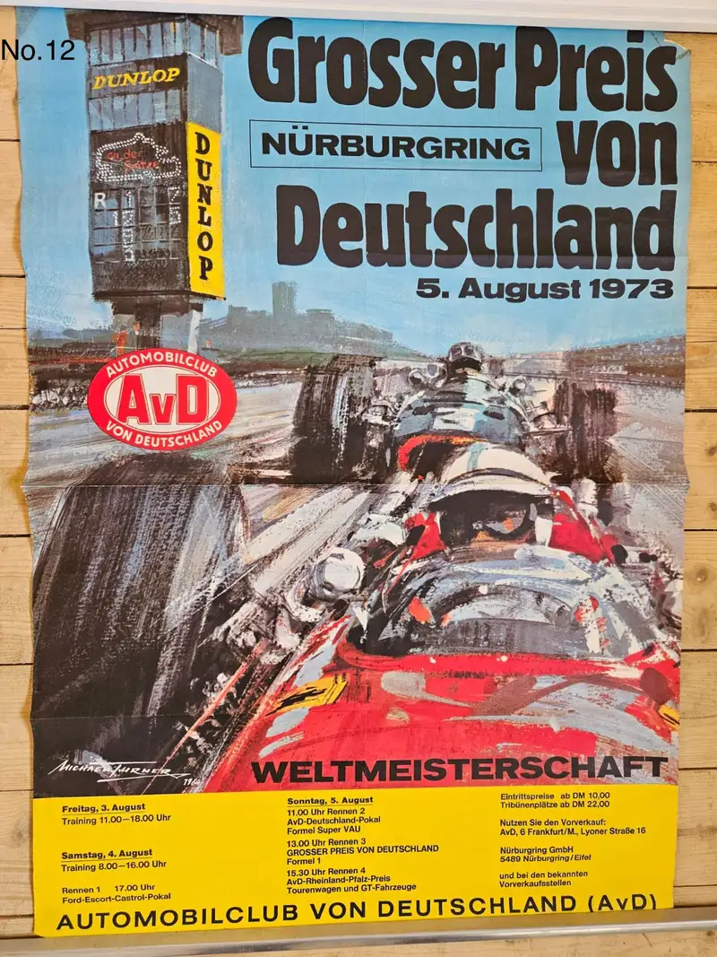 A Fascinating Selection of Motor Racing Posters From The 196-For Sale
