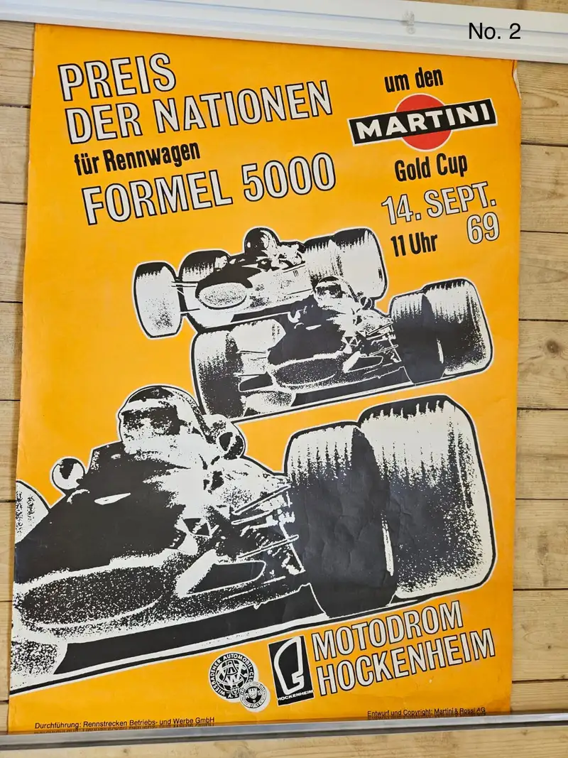 A Fascinating Selection of Motor Racing Posters From The 196-For Sale