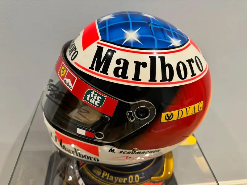 Michael Schumacher Homage K2 Helmet with Visor, Signed by th-For Sale