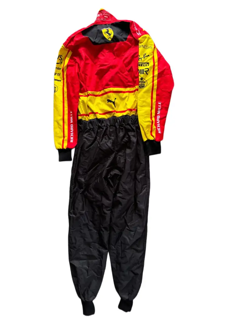 A Pair of Replica Ferrari Race Suits, Individually Signed by-Sold