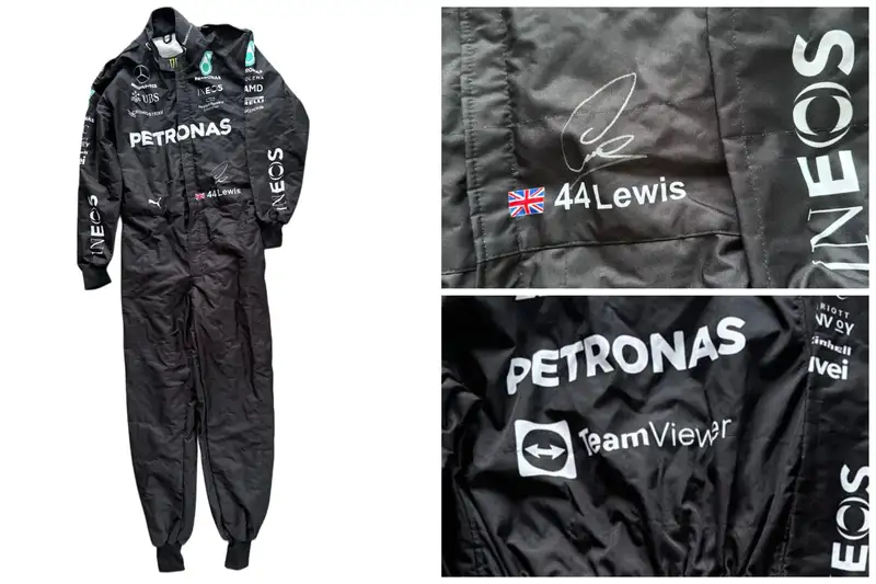 Sir Lewis Hamilton-Signed Replica Mercedes Race Suit-For Sale