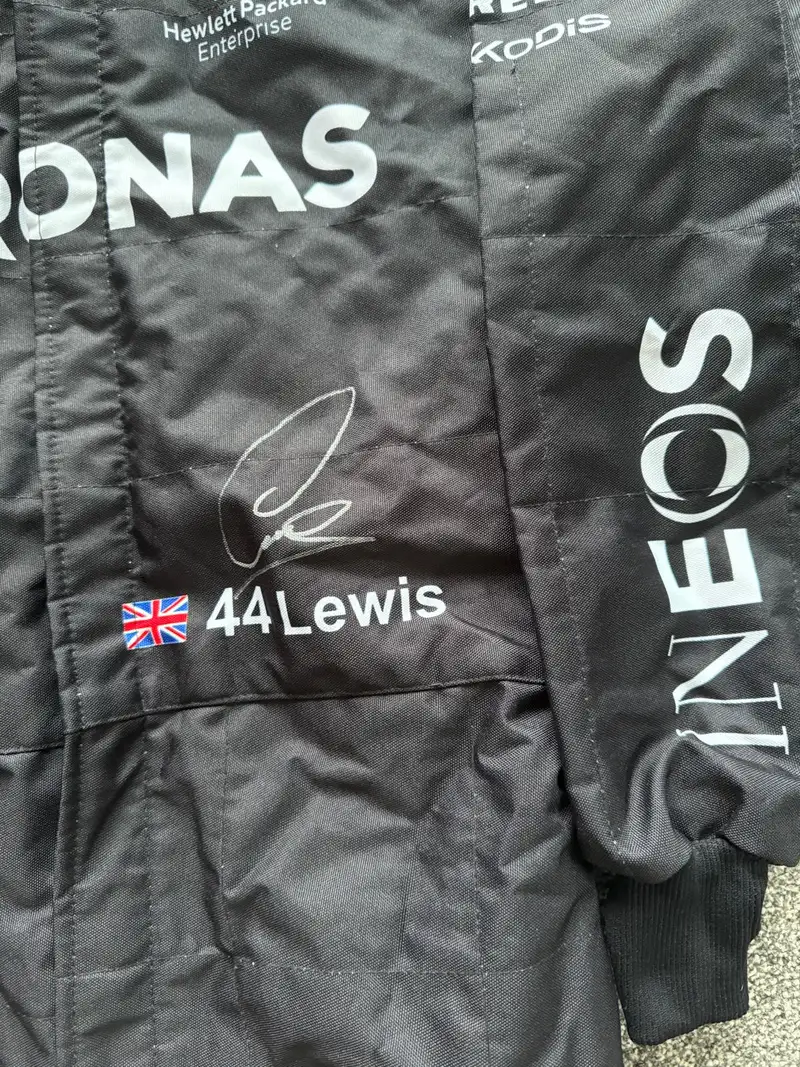 Sir Lewis Hamilton-Signed Replica Mercedes Race Suit-For Sale