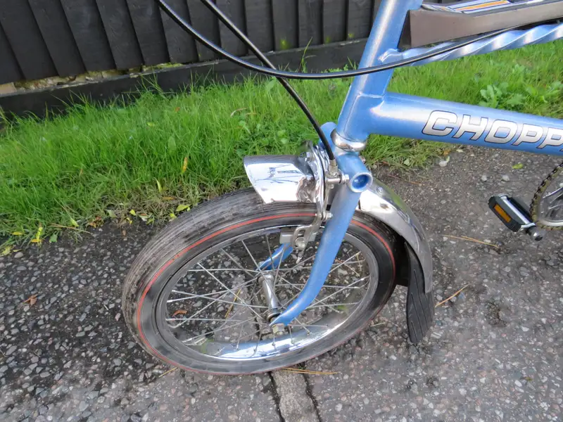 1970s RALEIGH CHOPPER MK1 CYCLE BIKE CHAIN GUARD IN BLUE MINT CONDITION - Foto 11