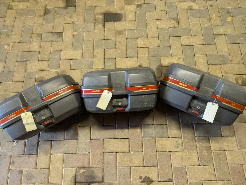 3 x GIVI motorcycle luggage boxes-For Sale