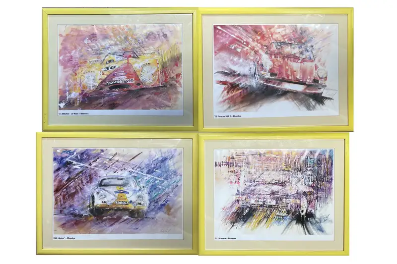 A Set of Four Limited Edition Porsche Design Studio Prints b-For Sale