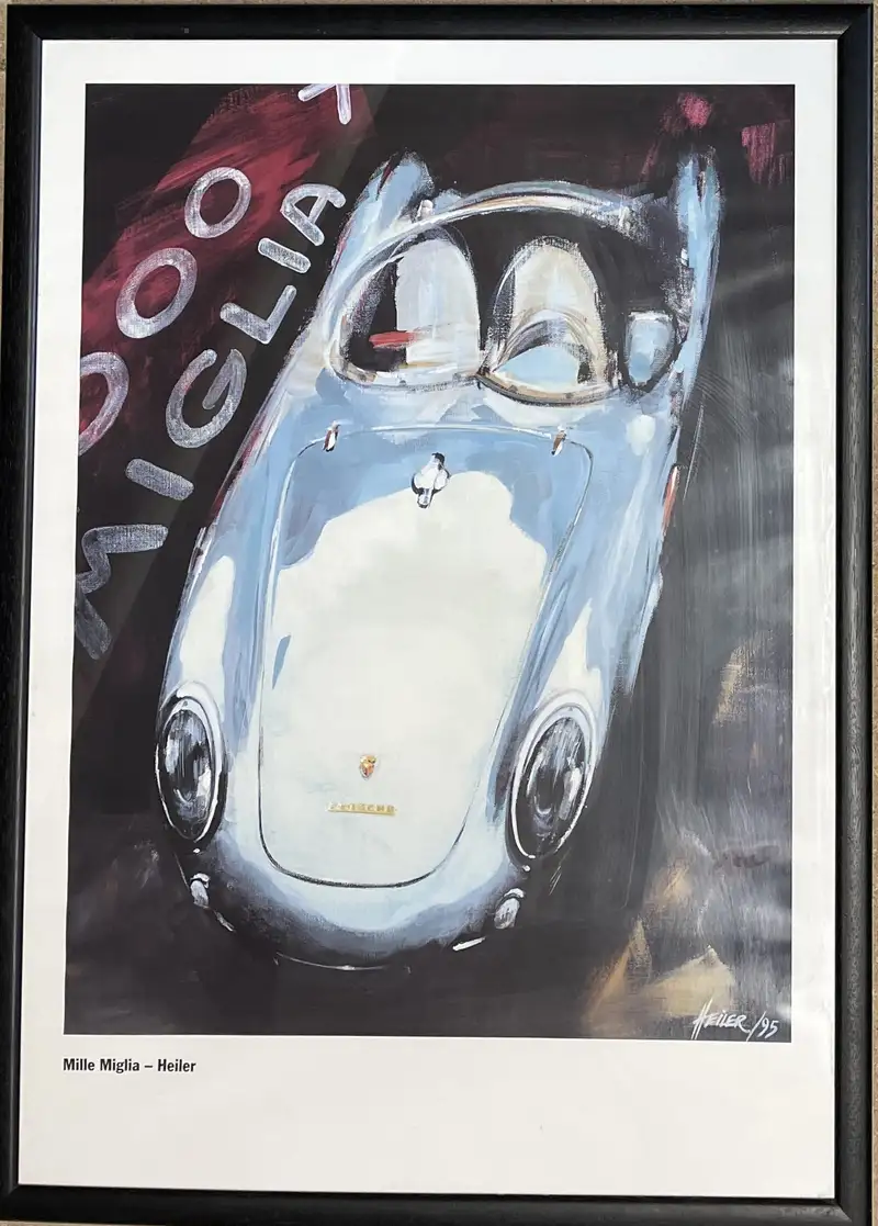 Assorted Porsche Framed Posters-For Sale