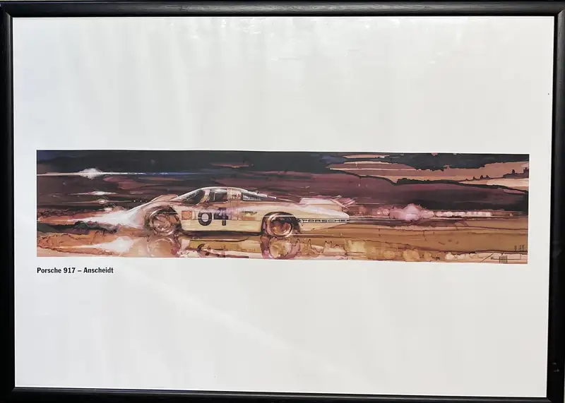 Assorted Porsche Framed Posters-For Sale