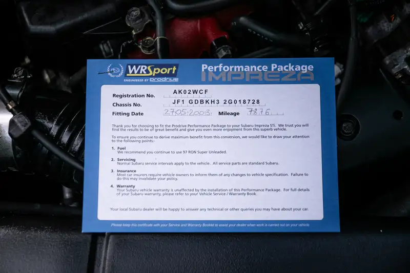 2002 Subaru Impreza STI Prodrive-Sold