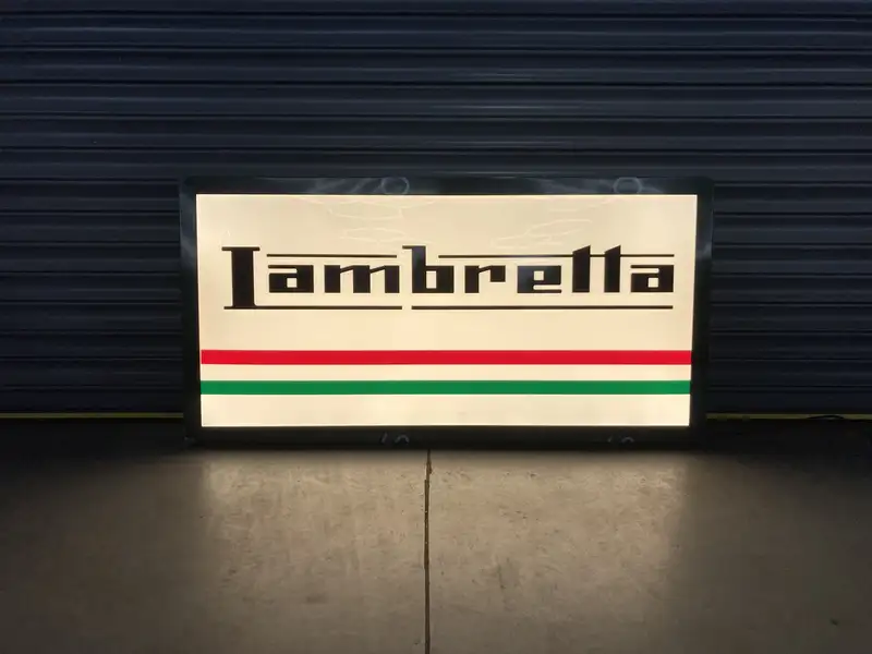 'Lambretta' Illuminated Sign-Sold