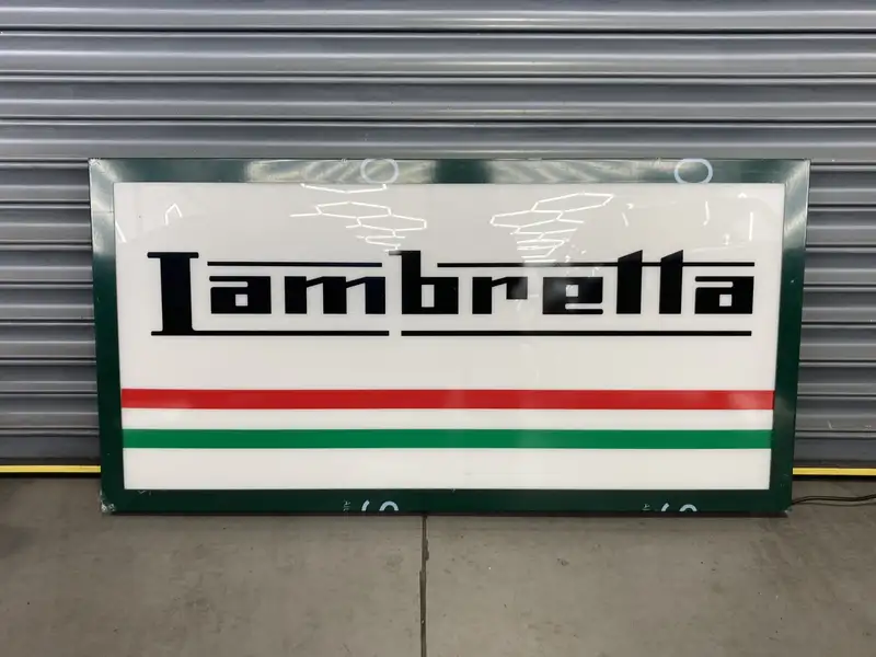 'Lambretta' Illuminated Sign-Sold