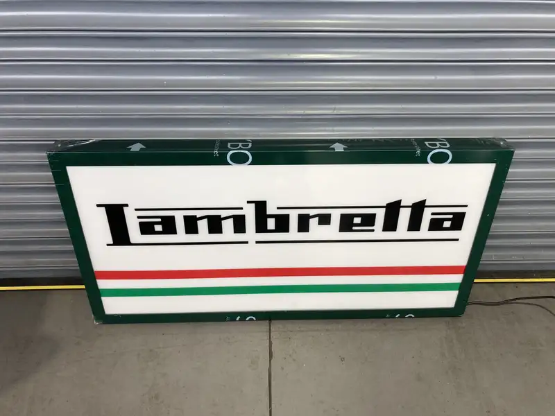 'Lambretta' Illuminated Sign-Sold