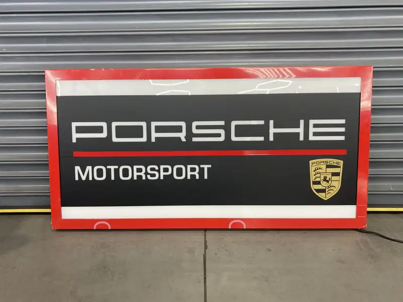 'Porsche' Illuminated Sign-Sold