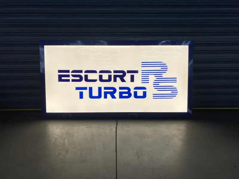 'Ford Escort RS Turbo' Illuminated Sign-Sold
