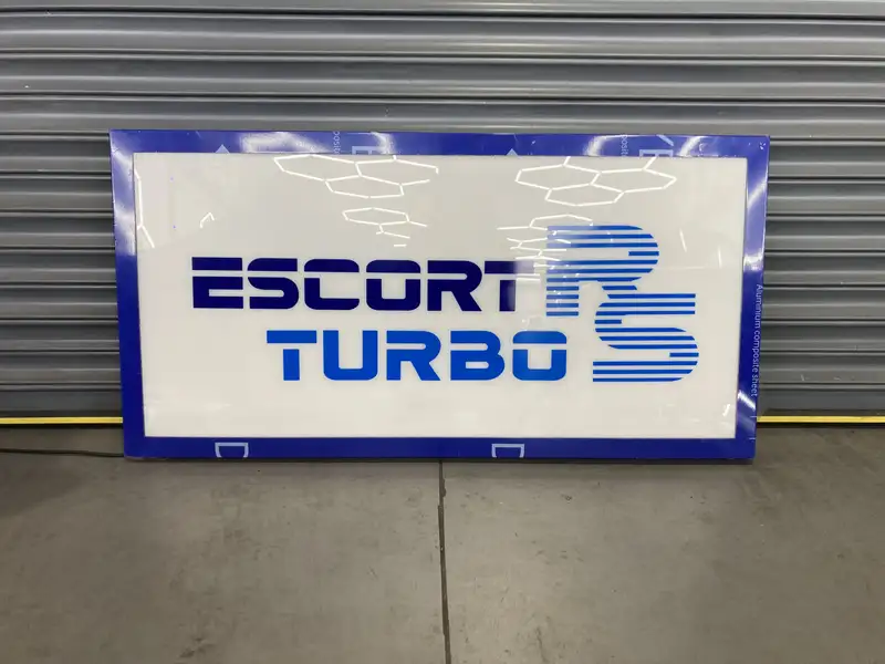 'Ford Escort RS Turbo' Illuminated Sign-Sold