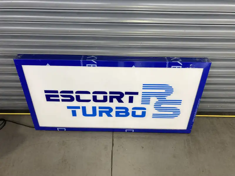'Ford Escort RS Turbo' Illuminated Sign-Sold