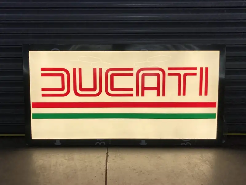 'Ducati' Illuminated Sign-Sold