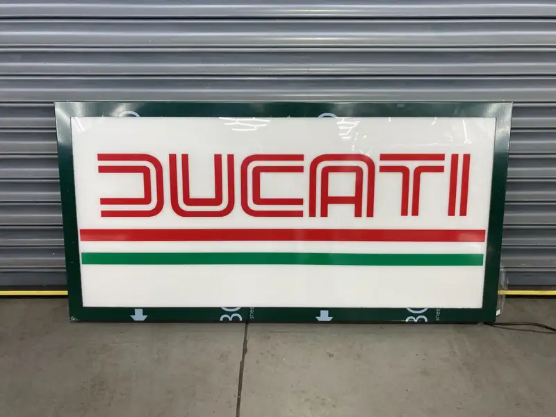 'Ducati' Illuminated Sign-Sold