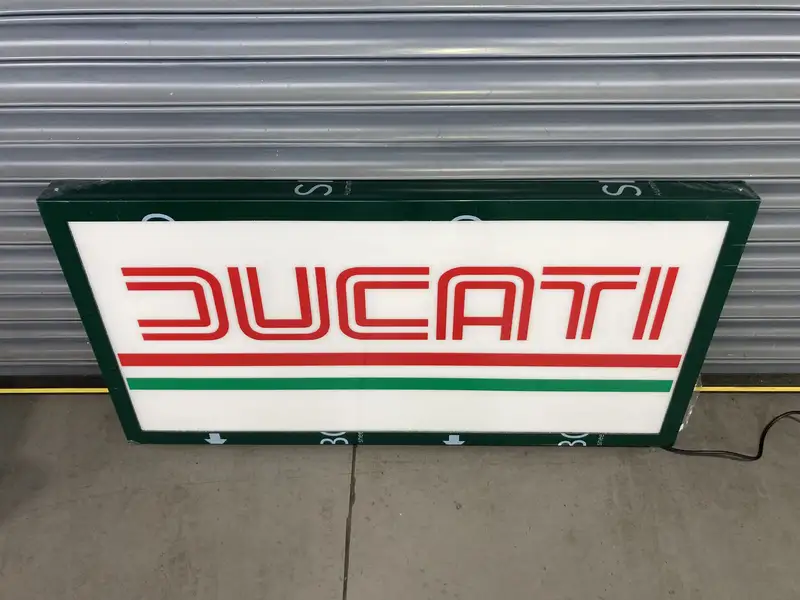 'Ducati' Illuminated Sign-Sold