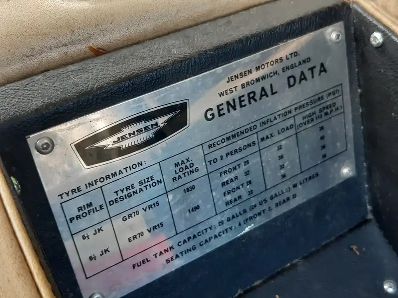 1974 Jensen Interceptor III - Just 9,145 Genuine Miles-Sold