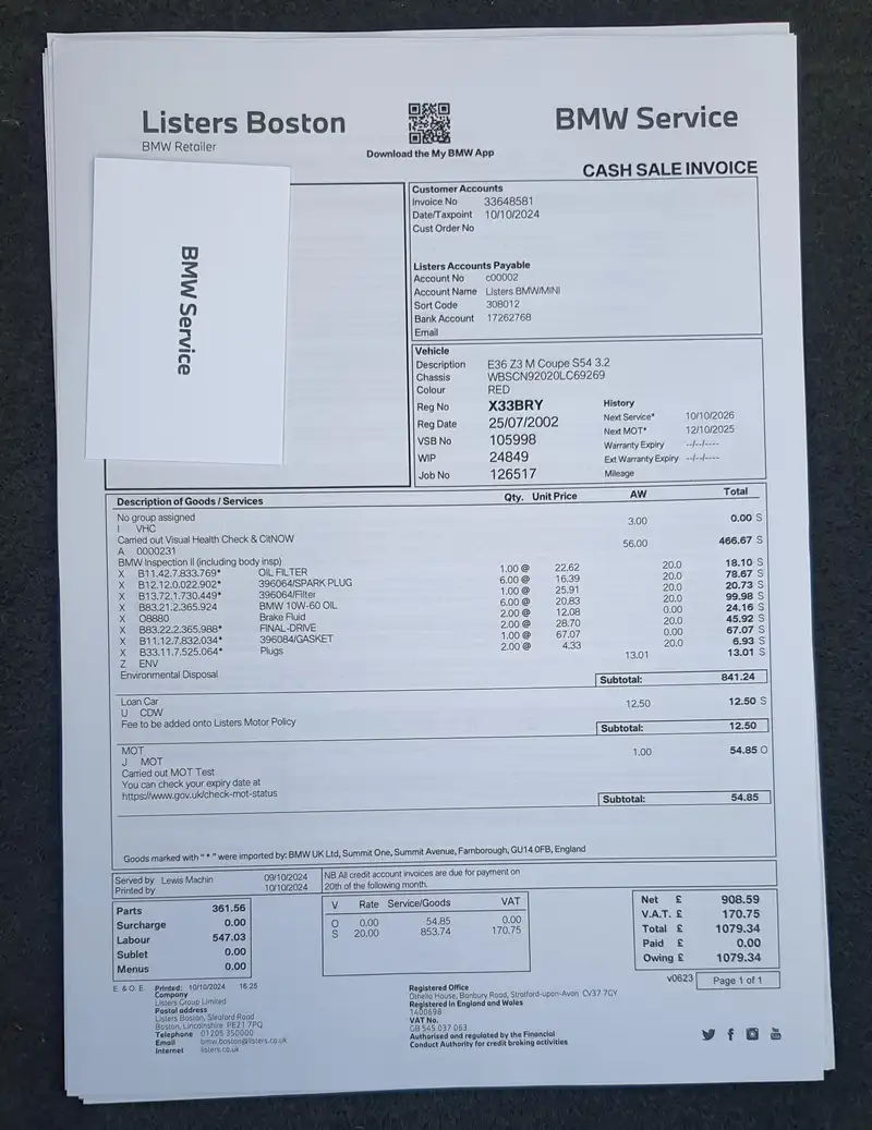 2002 BMW Z3M (E36/8) Coupé S54-For Sale