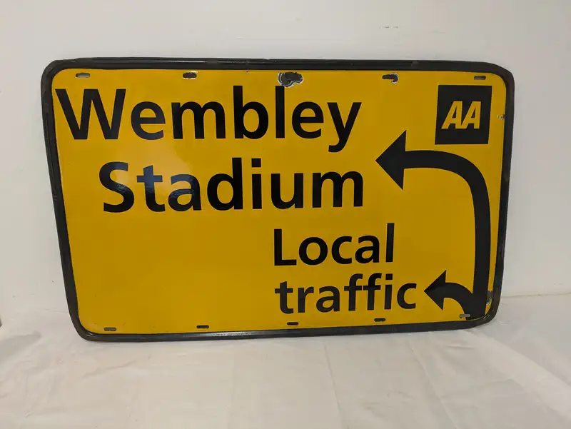 1970s AA Enamel Wembley Stadium sign-Sold