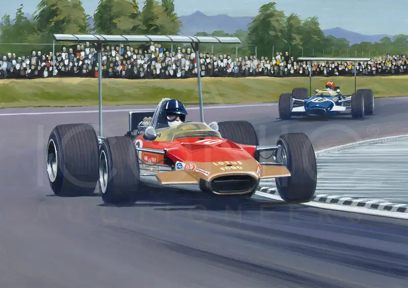 Graham Hill's Lotus 49B at the Mexico Grand Prix 1968 by Mar-For Sale