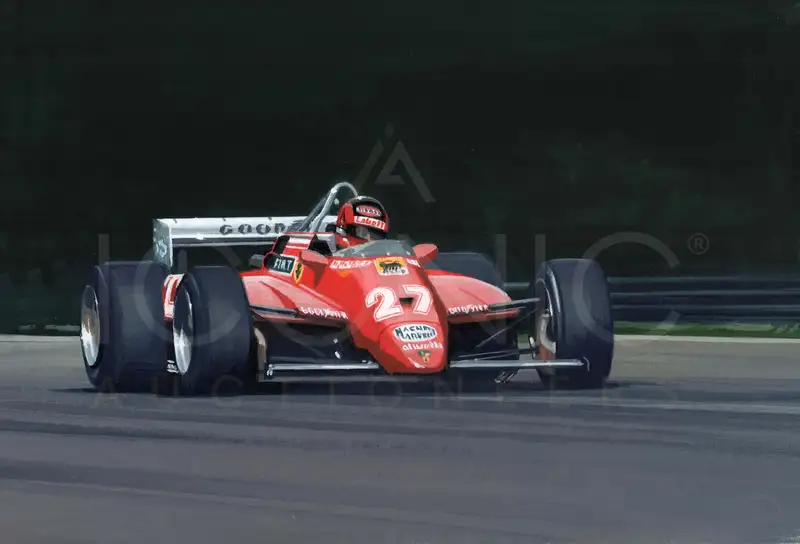 Gilles Villeneuve's Ferarri 126 at Zolde 1982 by Martin Toml-For Sale
