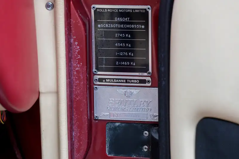 1984 Bentley Mulsanne Turbo-Sold