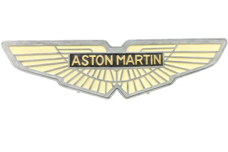 Large Cold Caste Aluminium Art-Deco Styled 'Aston Martin' Ba-Sold