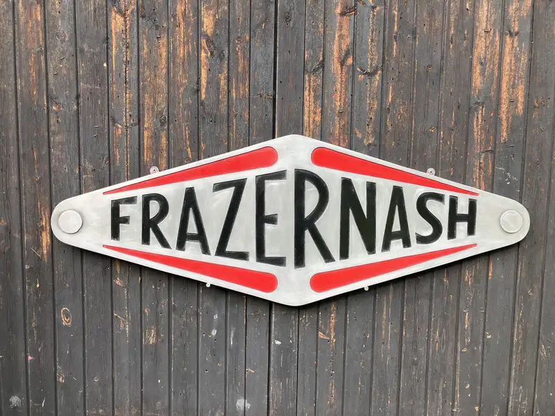 Cold Caste Aluminium 'Frazer Nash' Badge-For Sale