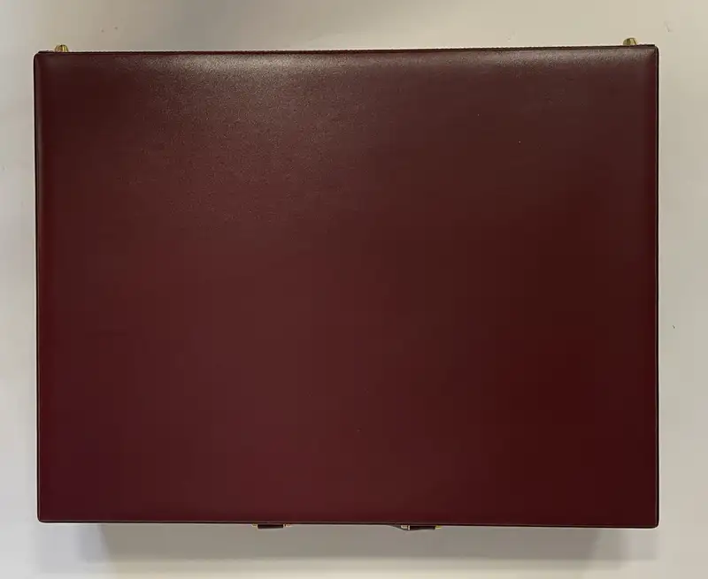 Cartier Burgundy Leather Briefcase, Unused and Presented in -For Sale
