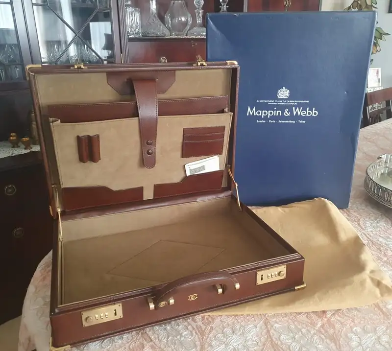 Brown Leather Briefcase 'New and Unused' with 'Chanel' Logo -For Sale