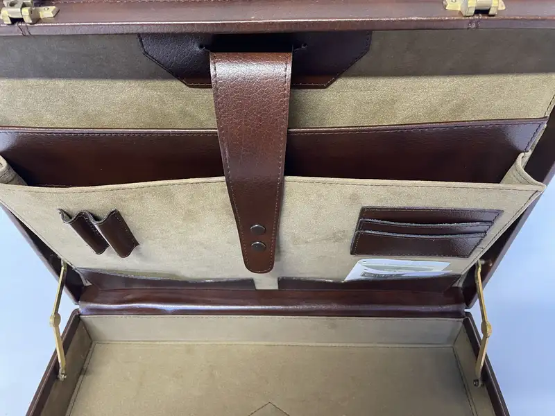 Brown Leather Briefcase 'New and Unused' with 'Chanel' Logo -For Sale