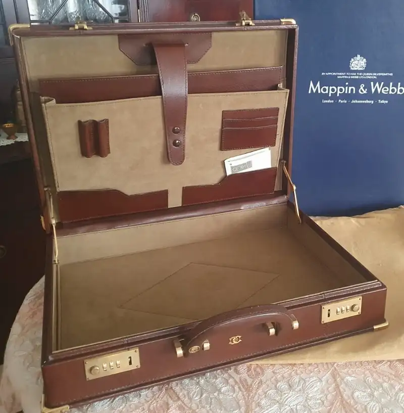 Brown Leather Briefcase 'New and Unused' with 'Chanel' Logo -For Sale